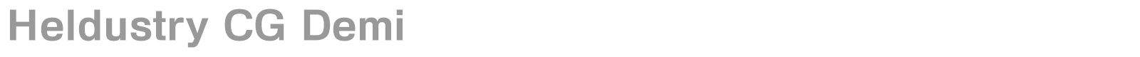 Heldustry CG Demi font preview